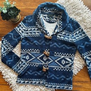 Lauren Ralph Lauren Aztec Western Southwest Cardigan Size Medium